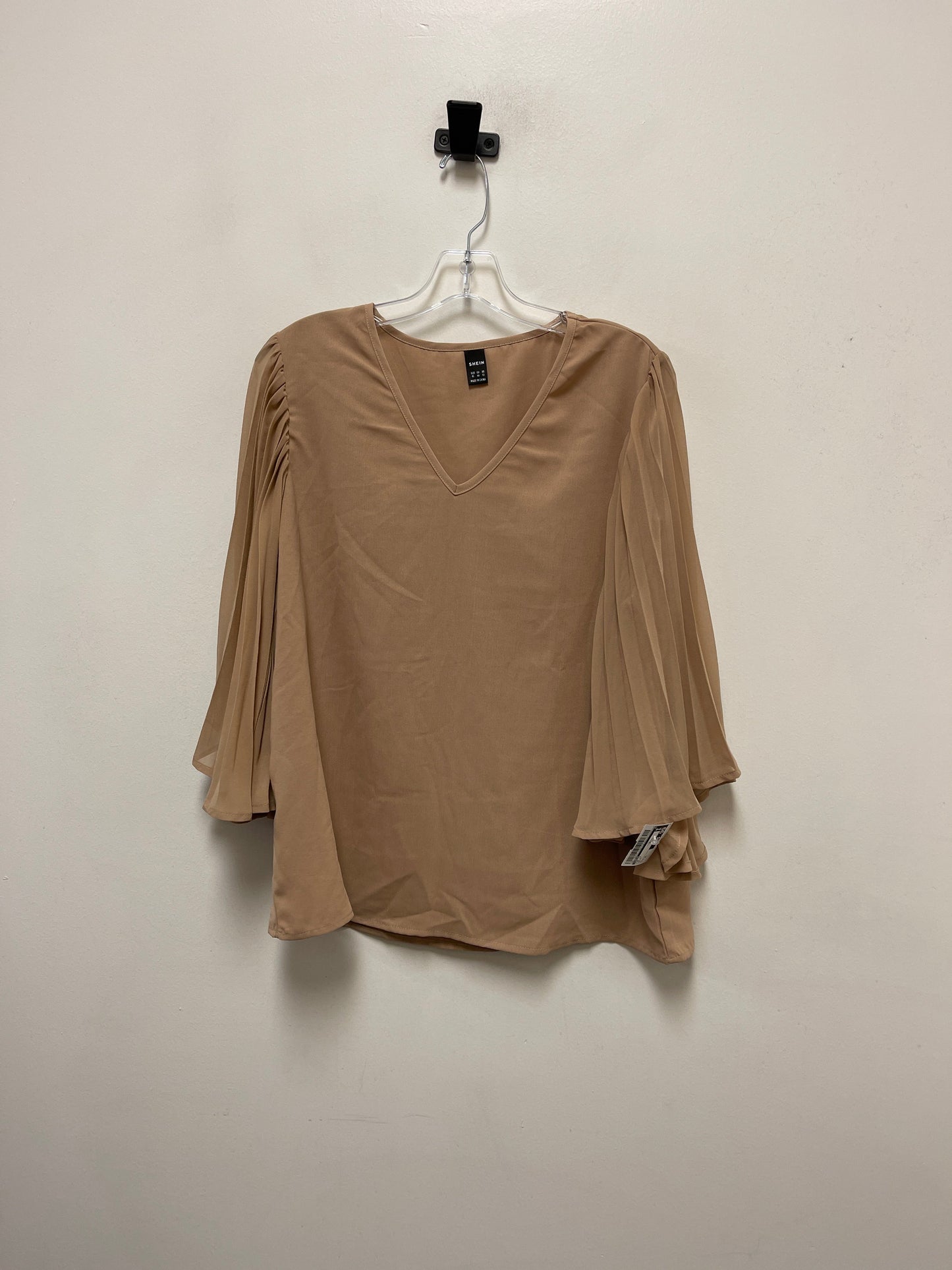 Top Long Sleeve By Shein In Brown, Size: Xl