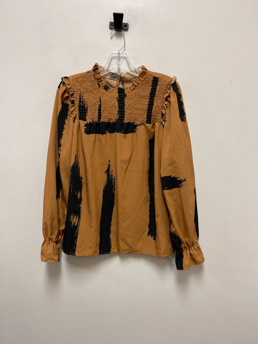 Top Long Sleeve By Shein In Brown, Size: L