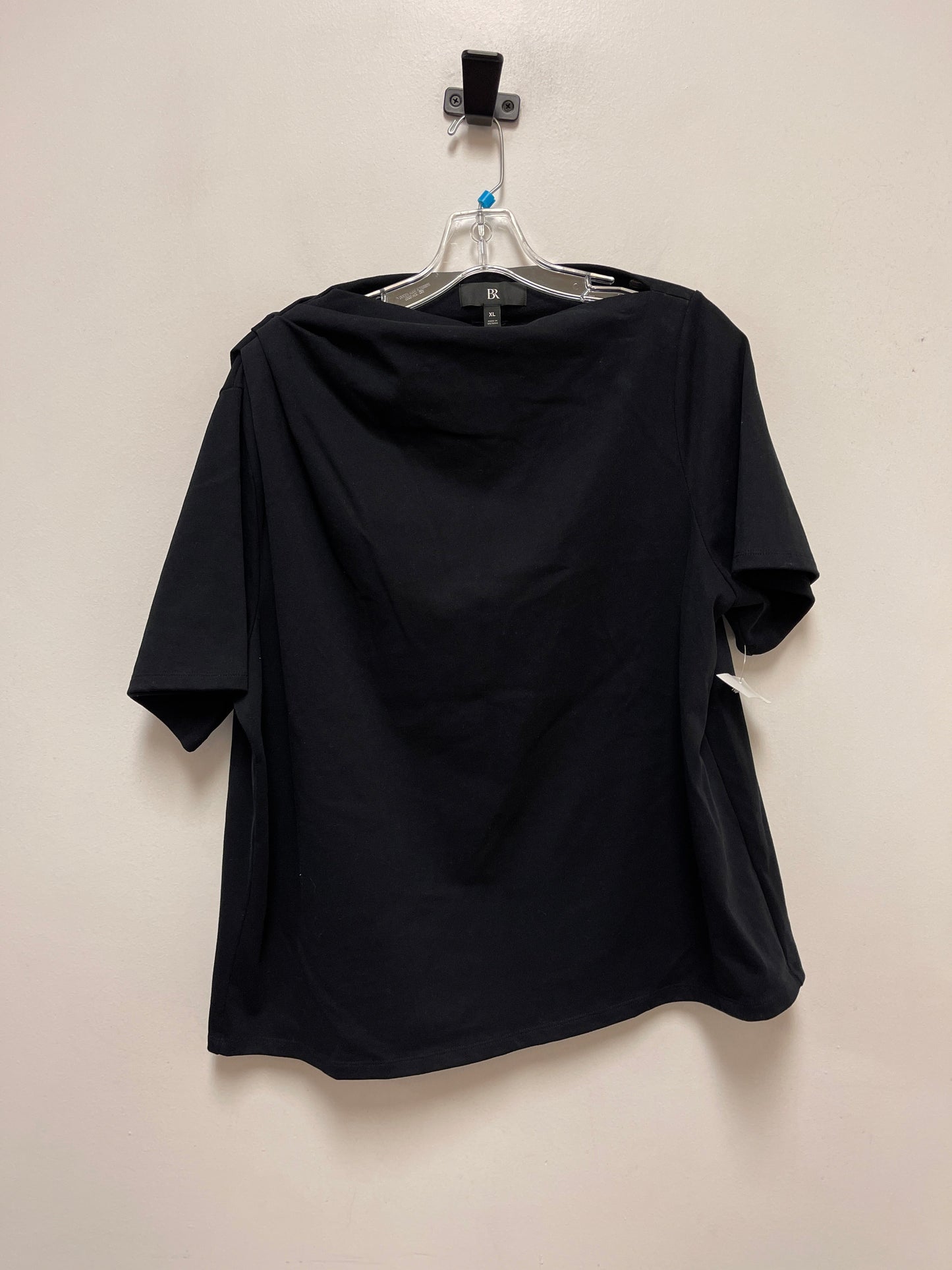 Top Short Sleeve By Banana Republic In Black, Size: Xl