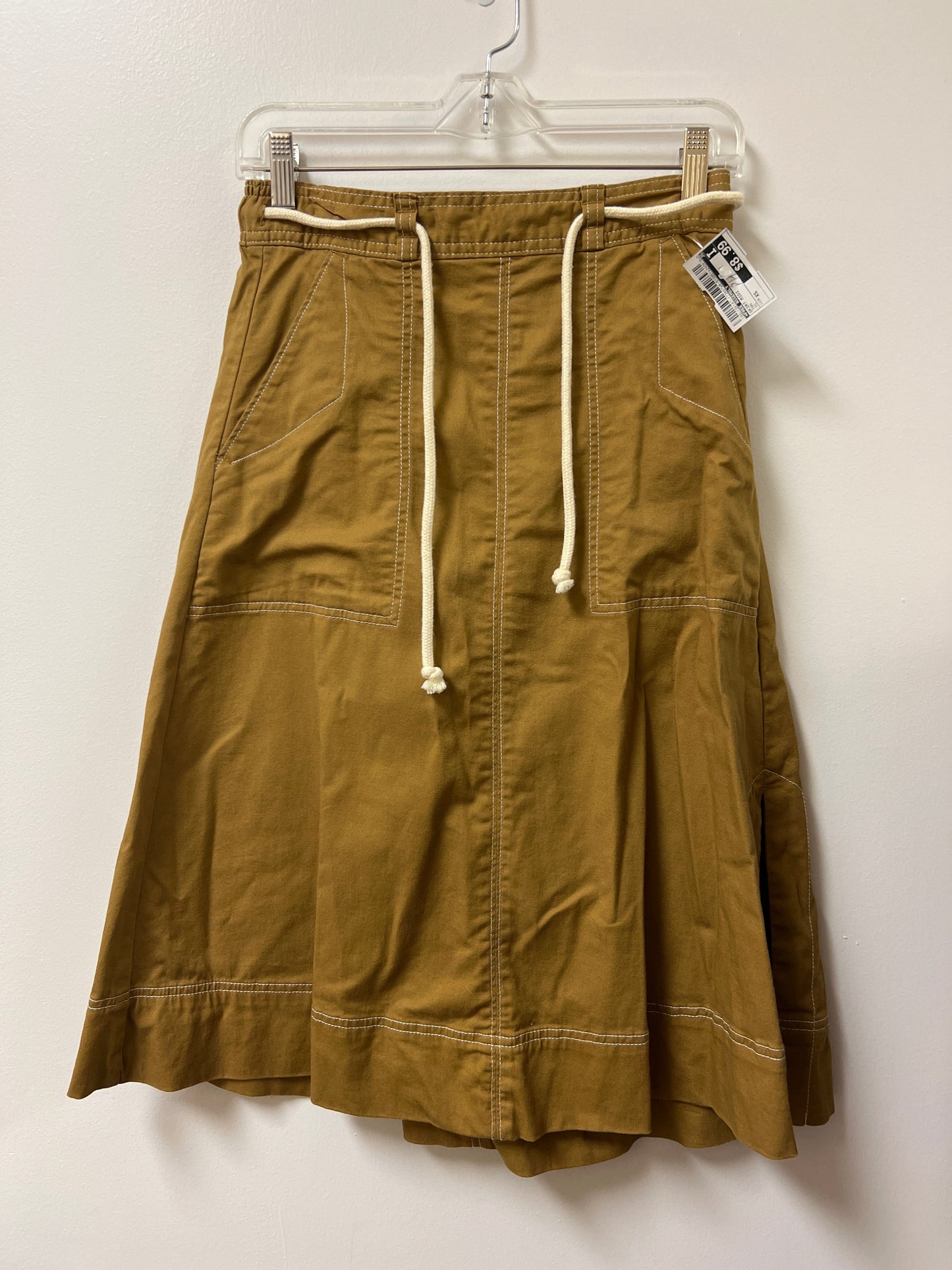 Skirt Midi By Free Assembly In Tan, Size: Xs