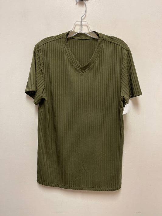 Top Short Sleeve By Shein In Green, Size: M