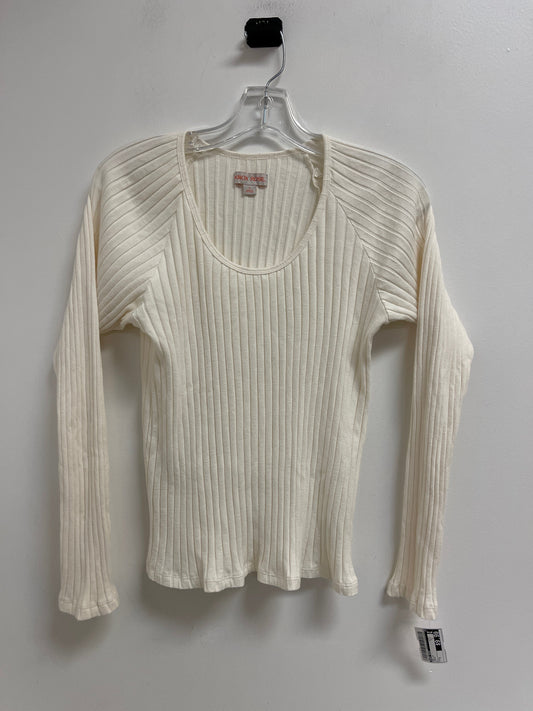 Top Long Sleeve By Knox Rose In Cream, Size: S