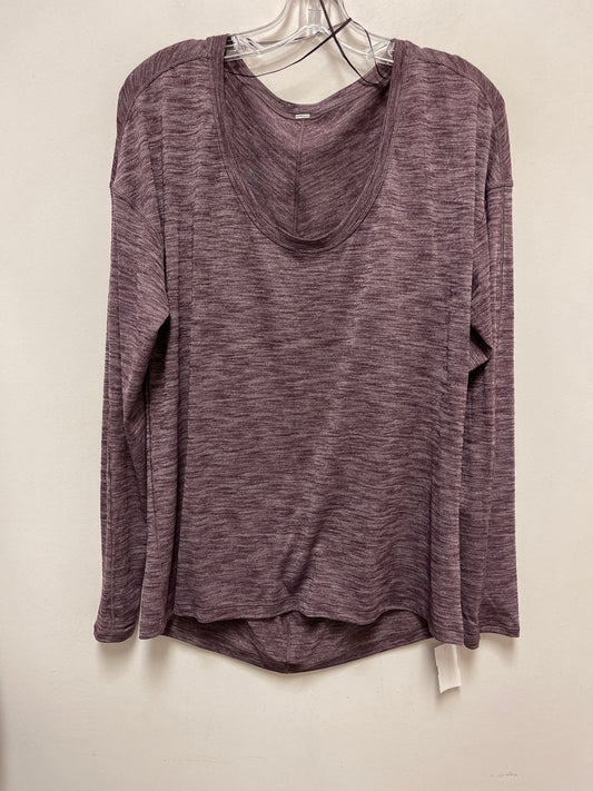 Athletic Top Long Sleeve Collar By Lululemon In Purple, Size: M