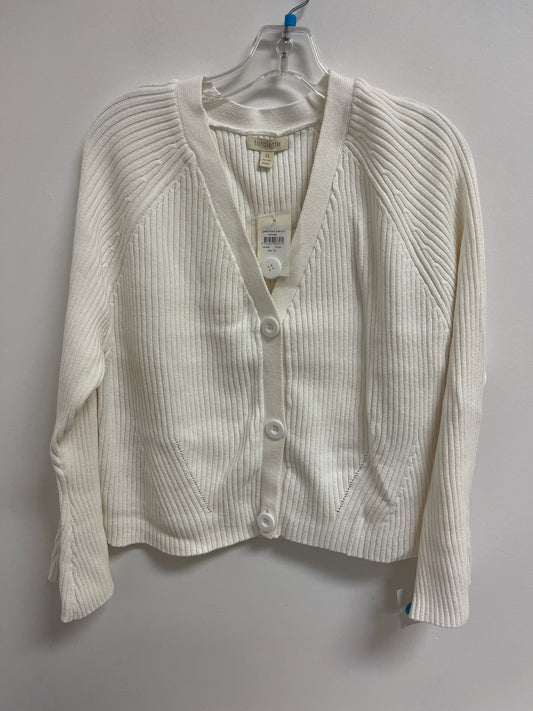 Sweater Cardigan By Clothes Mentor In Cream, Size: 2x