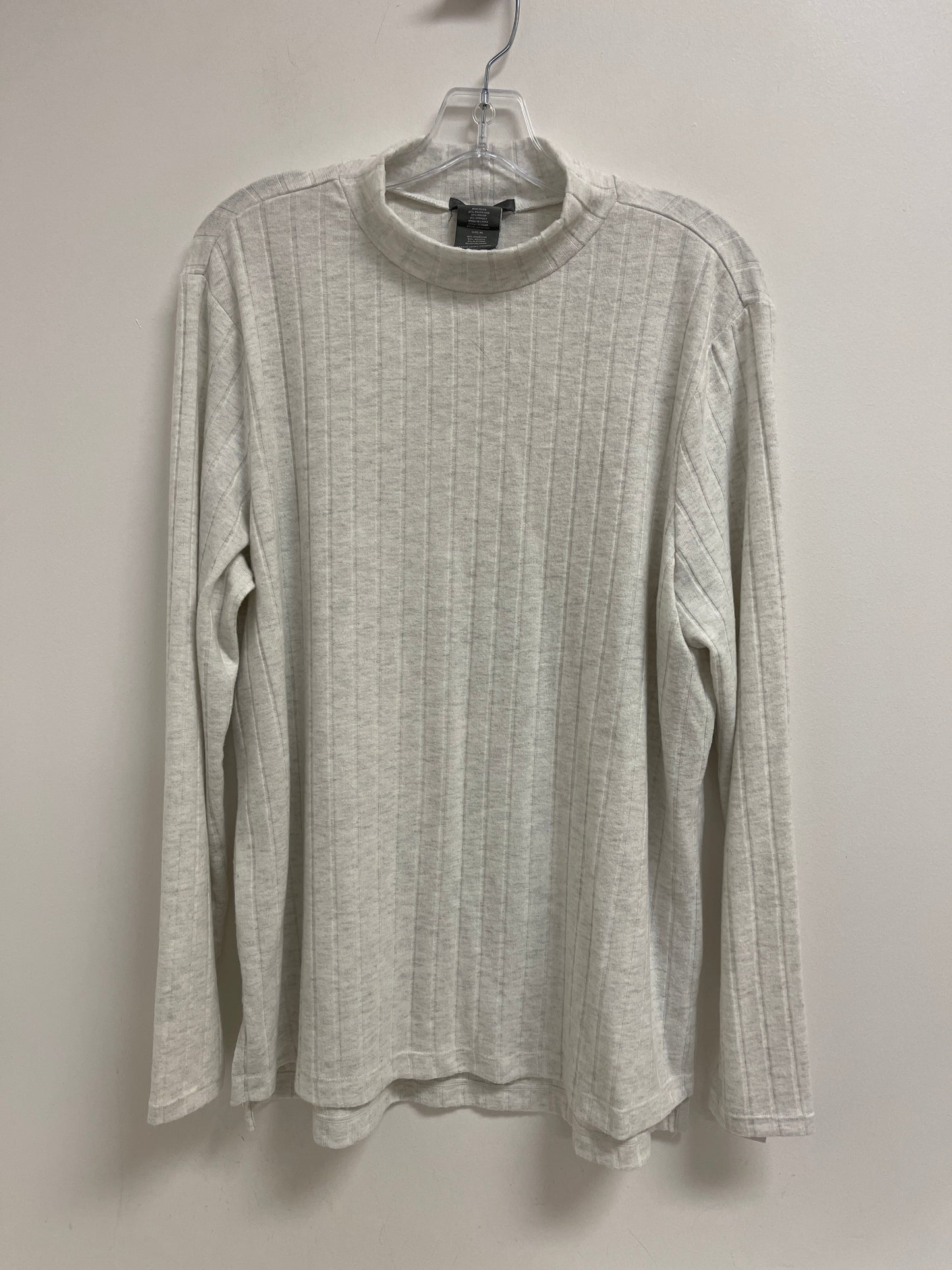 Top Long Sleeve By Matty M In Grey, Size: Xl