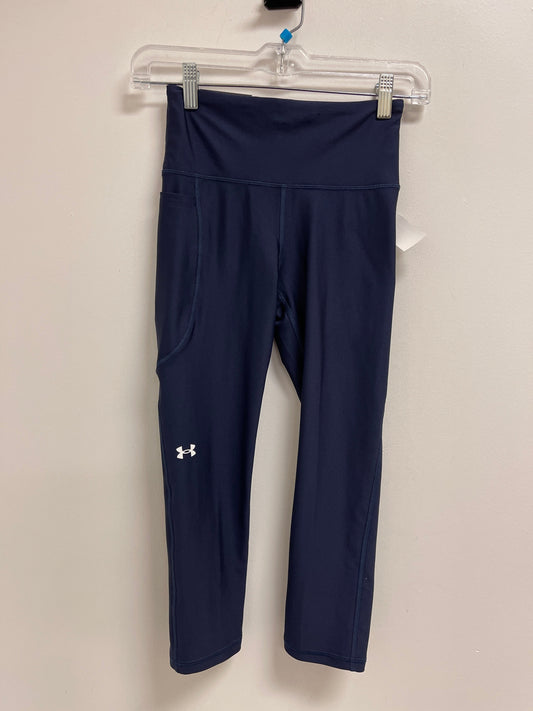 Athletic Capris By Under Armour In Navy, Size: Xs