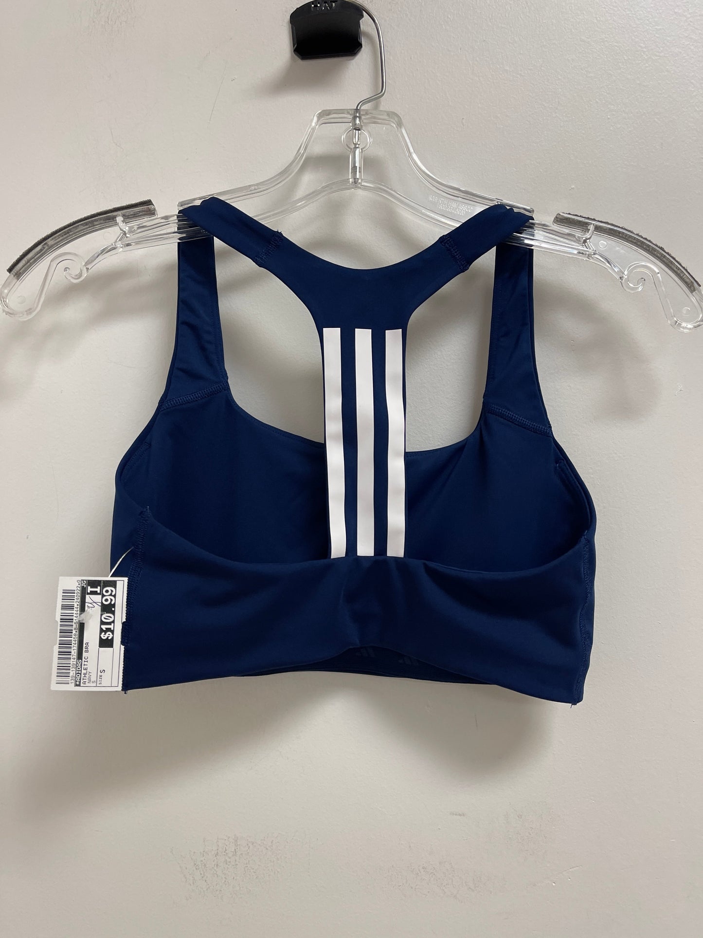 Athletic Bra By Adidas In Navy, Size: S