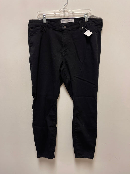 Jeans Straight By Levis In Black, Size: 20