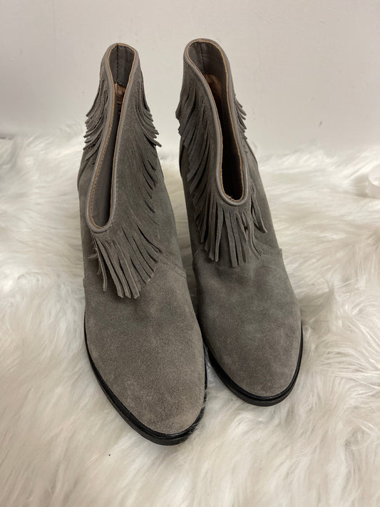 Boots Ankle Heels By Joie In Grey, Size: 5.5