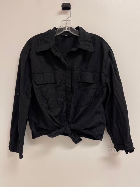 Blouse Long Sleeve By Banana Republic In Black, Size: L