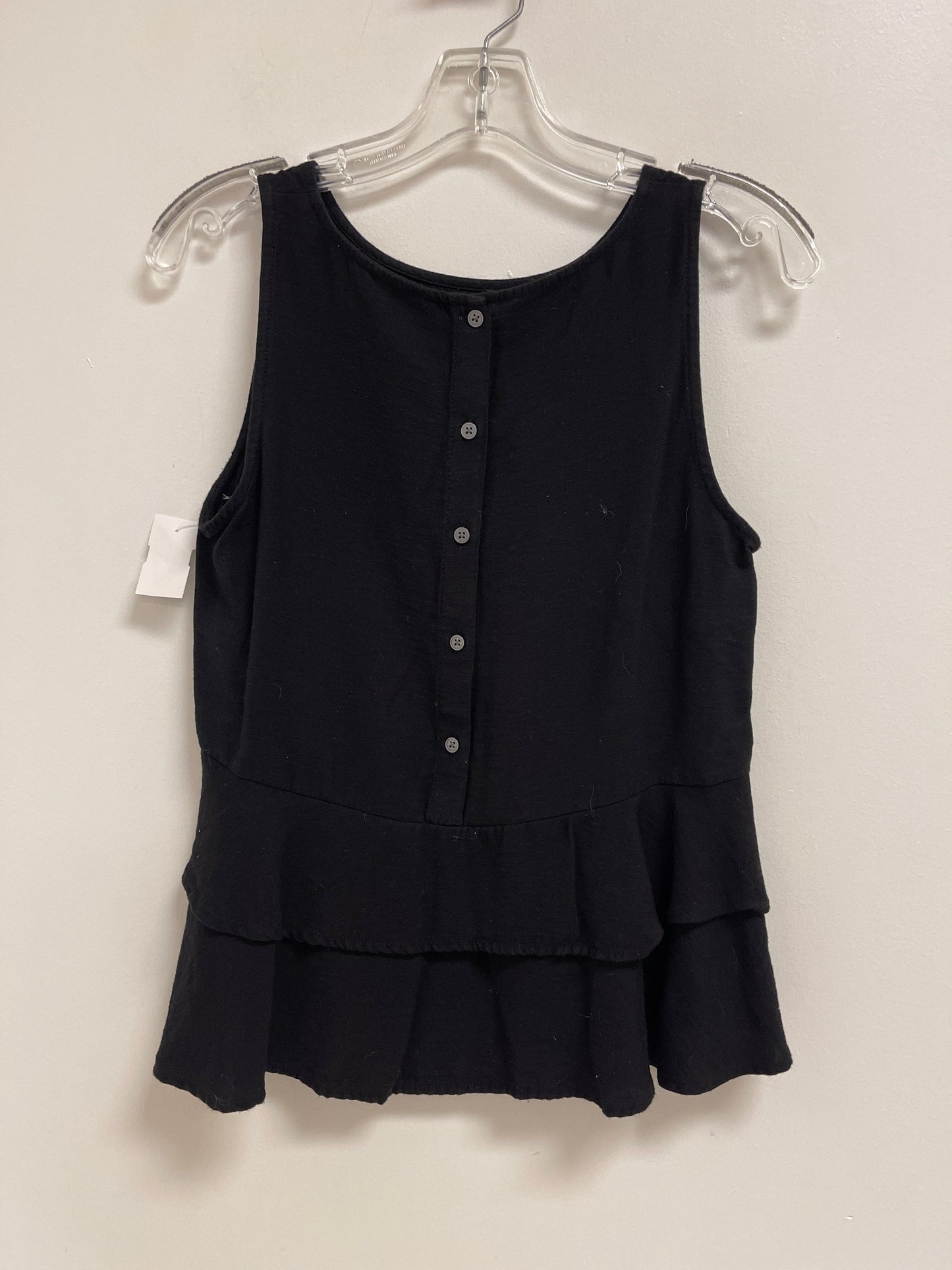 Top Sleeveless By Loft In Black, Size: M