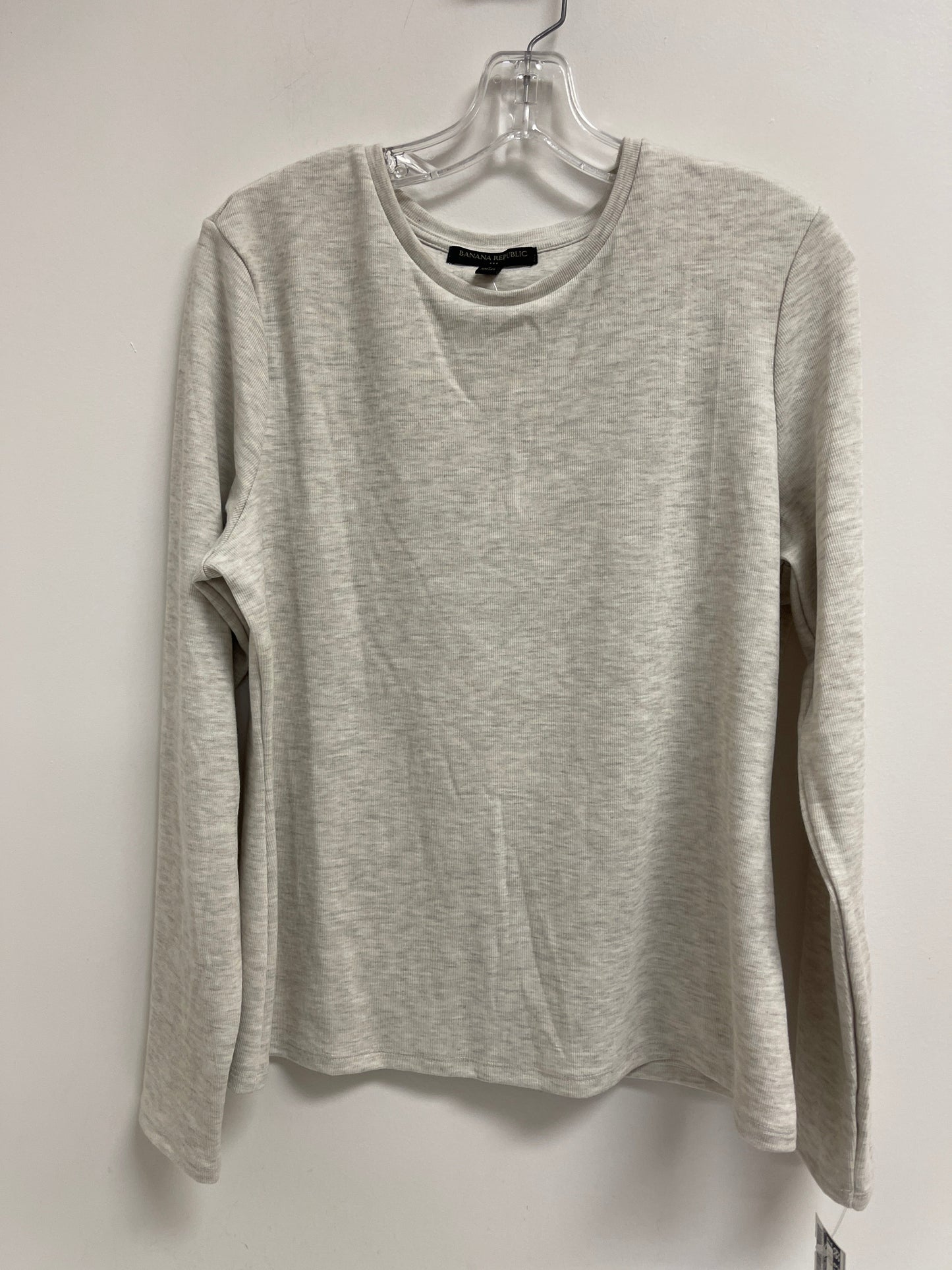 Top Long Sleeve By Banana Republic In Cream, Size: L