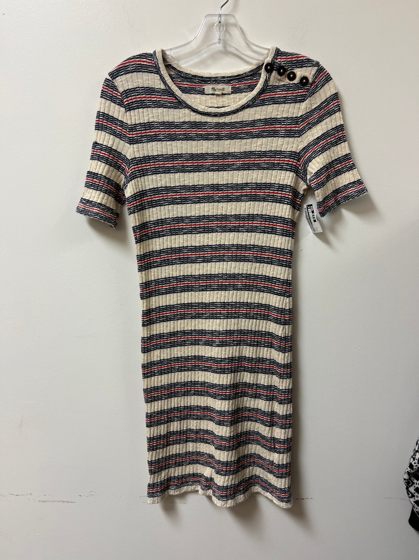 Dress Casual Midi By Madewell In Navy, Size: M