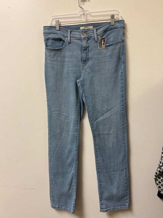 Jeans Straight By Levis In Blue Denim, Size: 12