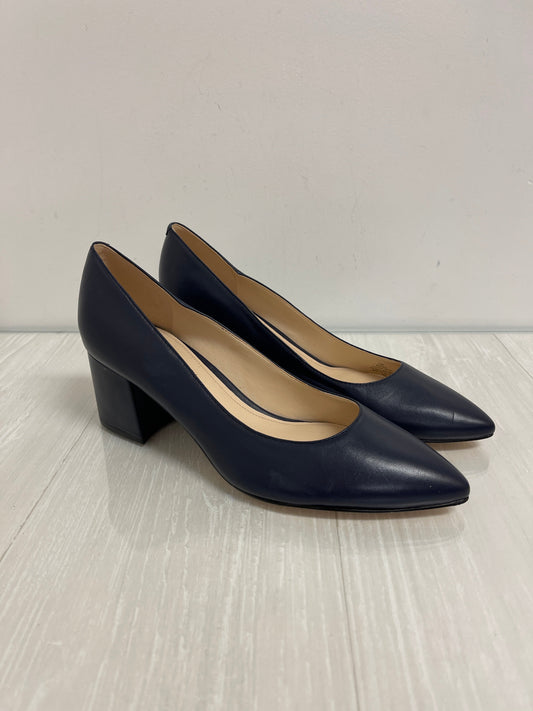 Shoes Heels Block By Nine West In Navy, Size: 7.5