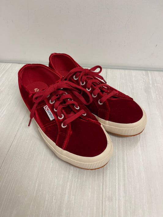 Shoes Sneakers By Superga In Red, Size: 7.5