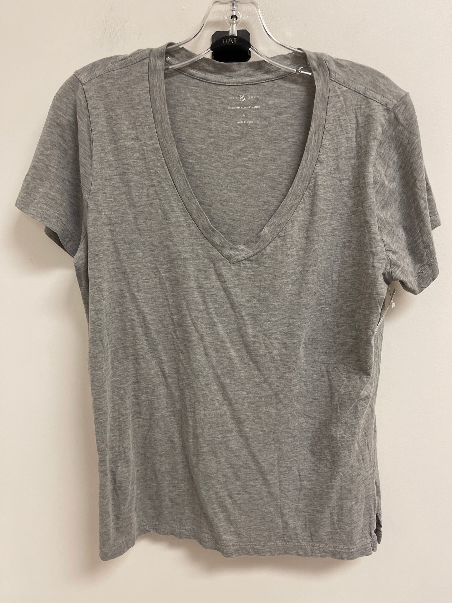 Top Short Sleeve Basic By Lou And Grey In Grey, Size: M