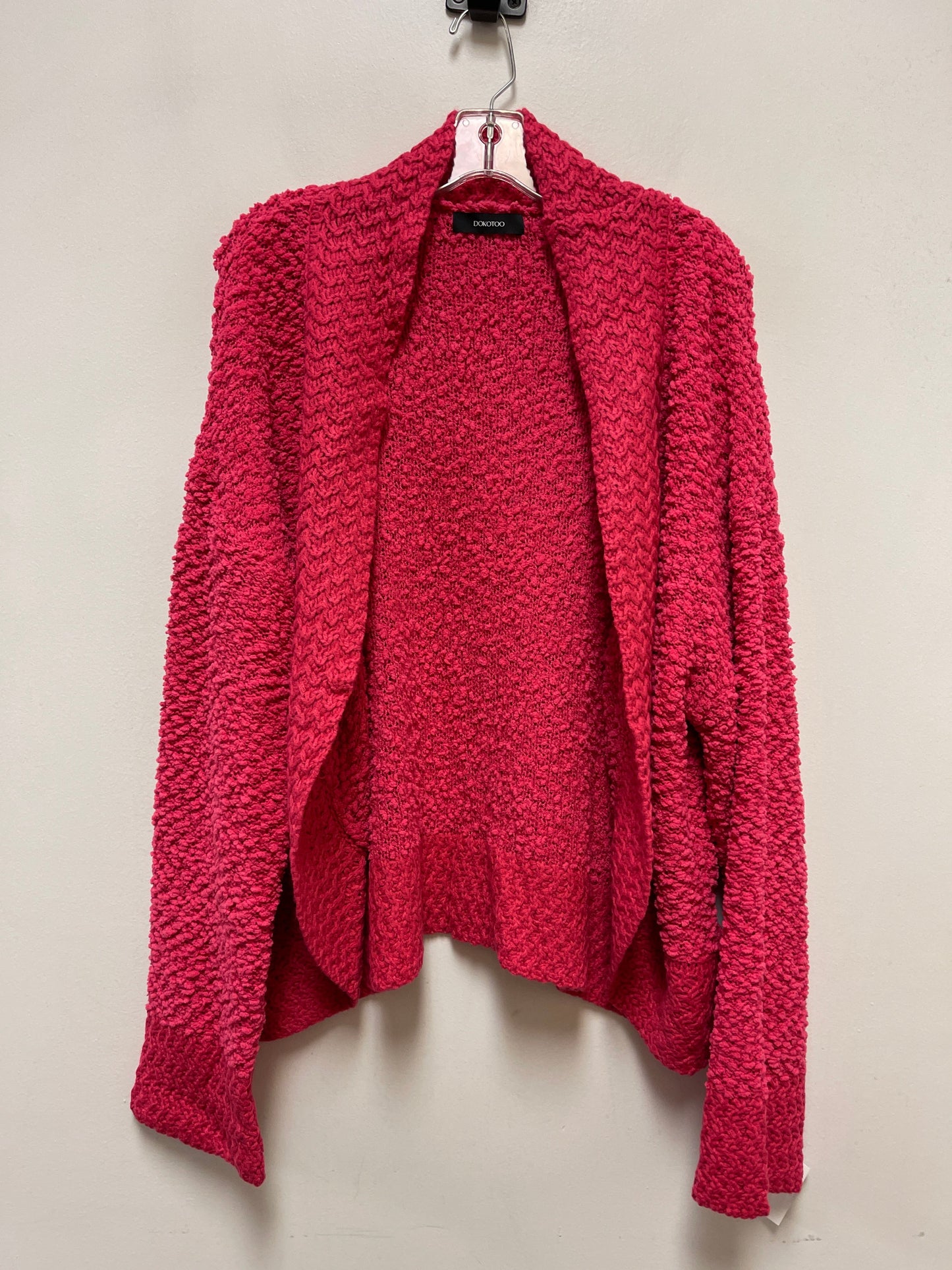 Sweater Cardigan By Clothes Mentor In Pink, Size: 2x