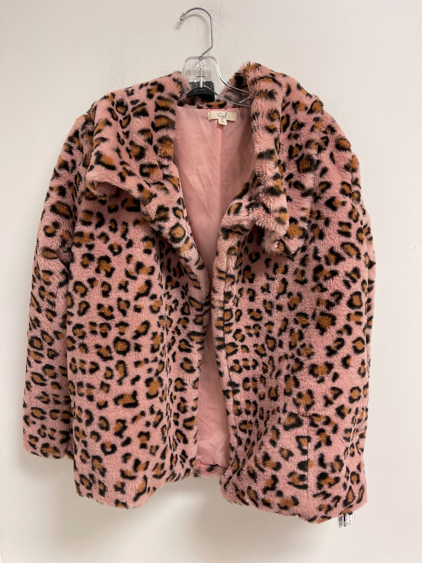 Coat Faux Fur & Sherpa By Easel In Pink, Size: S