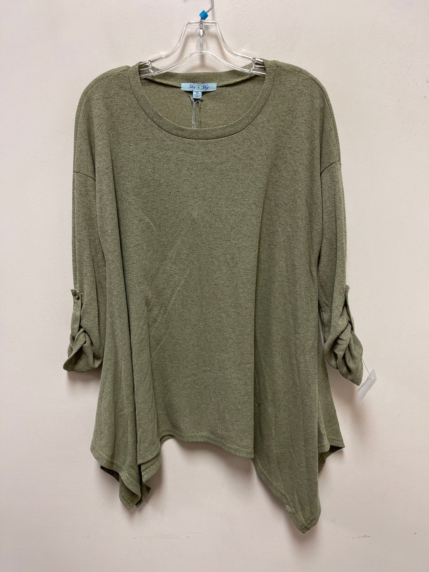 Top Long Sleeve By She + Sky In Green, Size: S