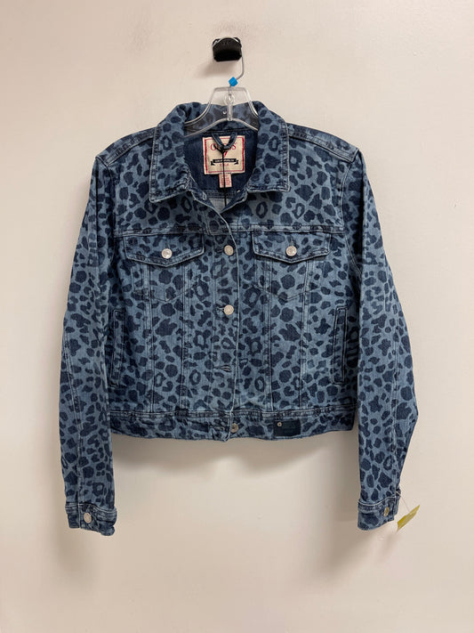 Jacket Denim By Guess In Blue Denim, Size: L