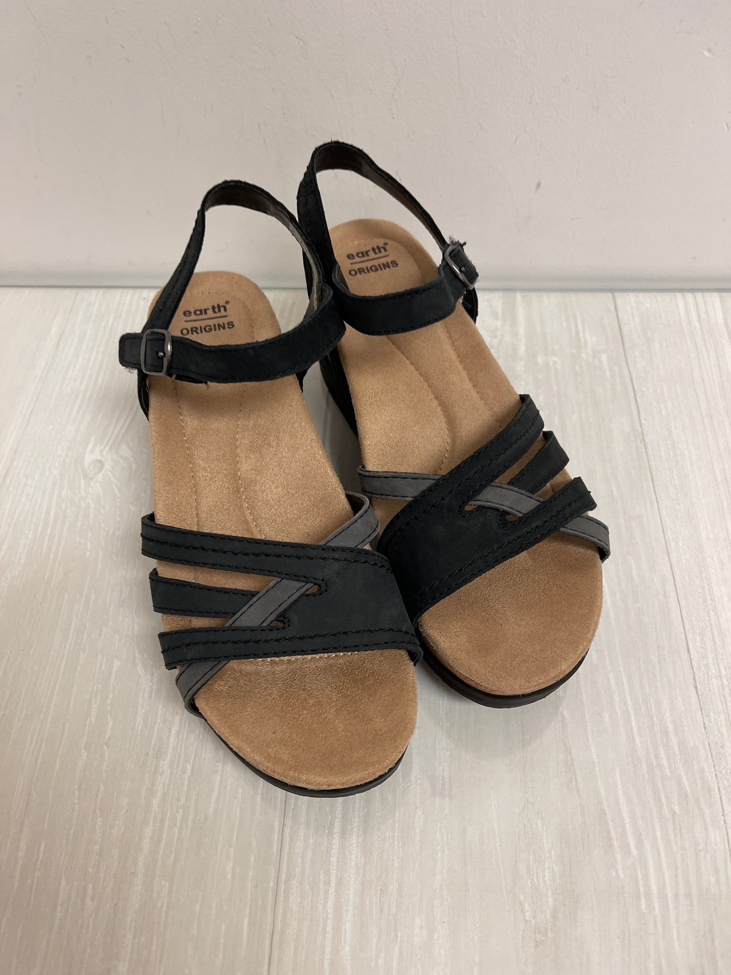 Sandals Heels Wedge By Earth Origins In Black, Size: 8