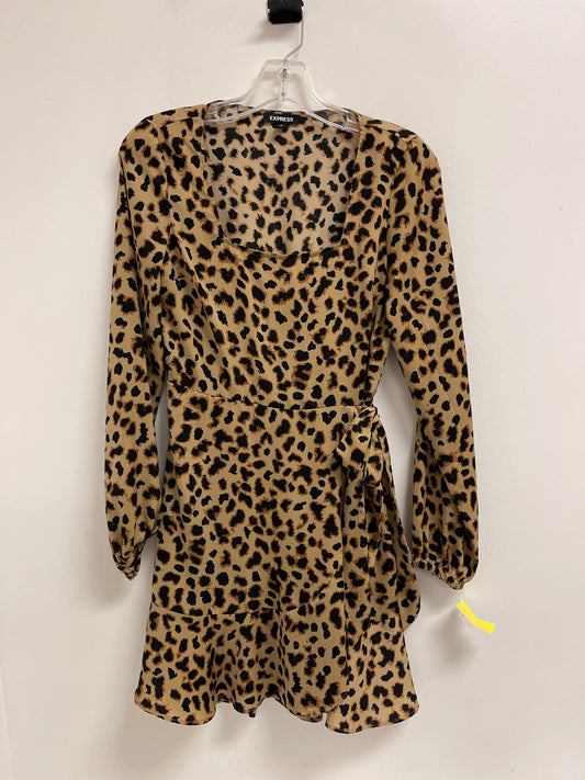 Dress Casual Short By Express In Animal Print, Size: Xs