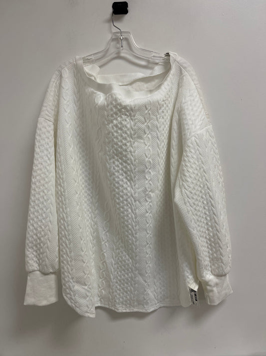 Sweater By Clothes Mentor In White, Size: 4x