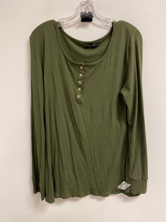 Top Long Sleeve By Clothes Mentor In Green, Size: 2x