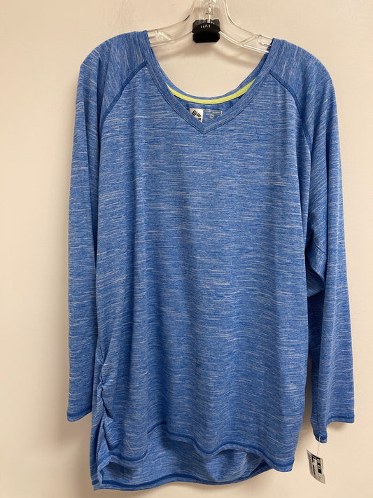 Athletic Top Long Sleeve Crewneck By Rbx In Blue, Size: 3x