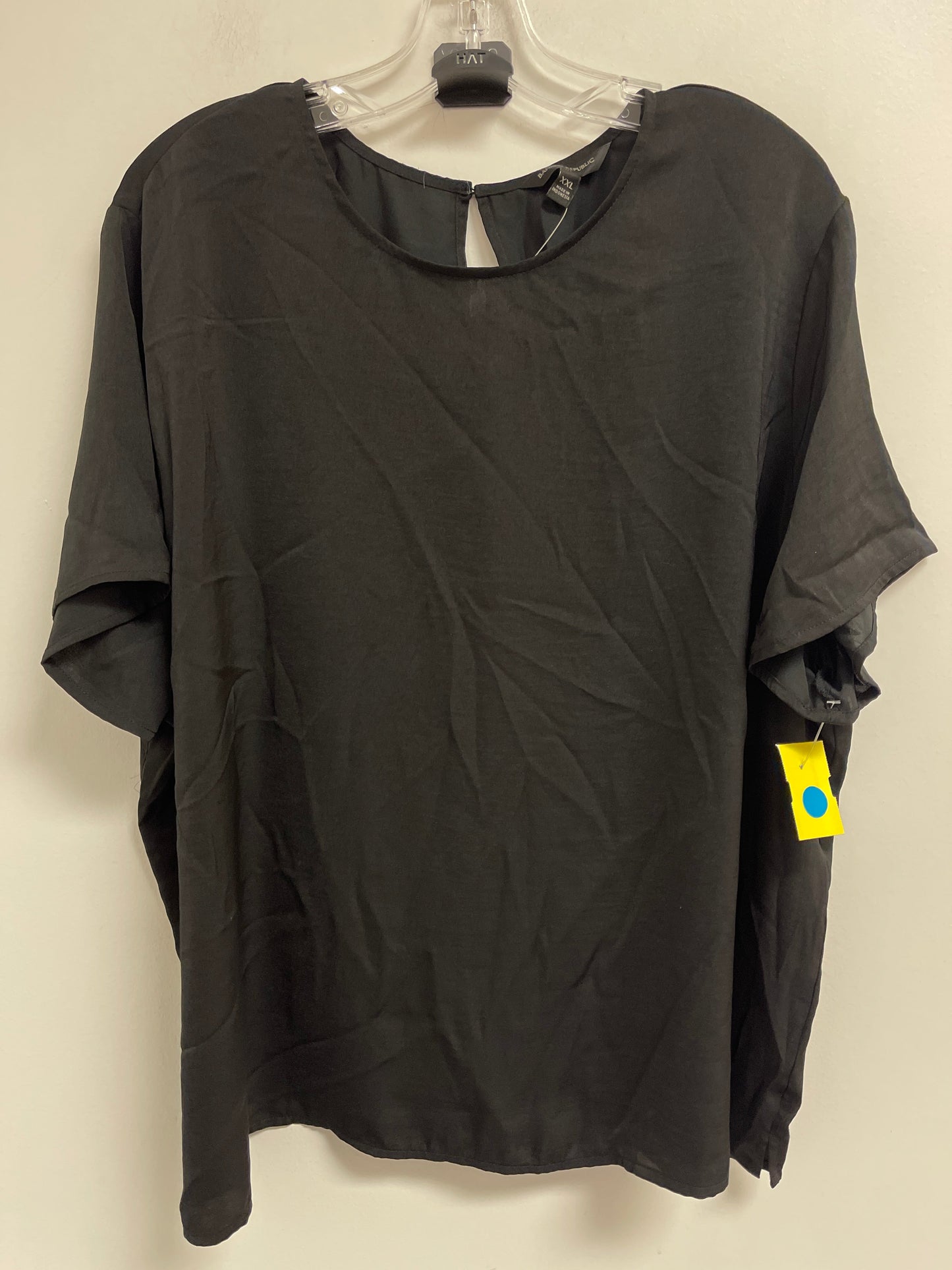 Top Short Sleeve By Banana Republic In Black, Size: 2x