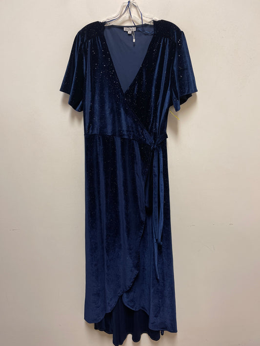 Dress Party Long By Clothes Mentor In Navy, Size: 3x