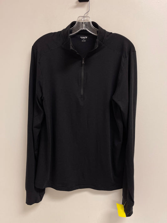 Athletic Top Long Sleeve Collar By Old Navy In Black, Size: M