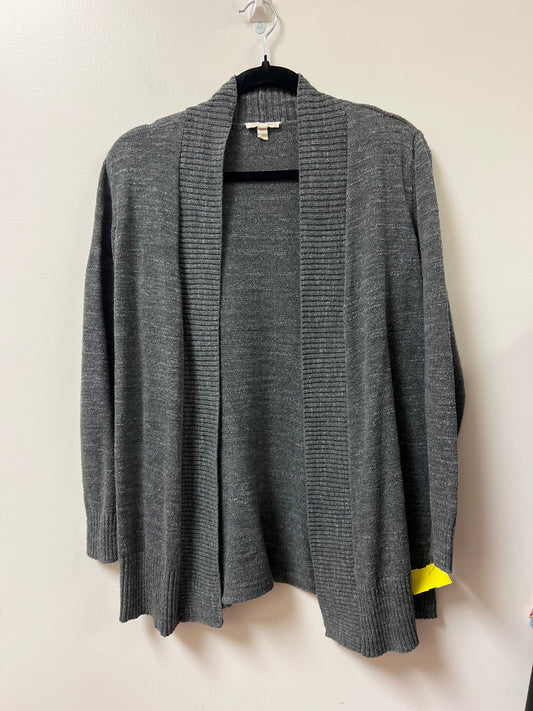 Sweater Cardigan By Eileen Fisher In Grey, Size: S