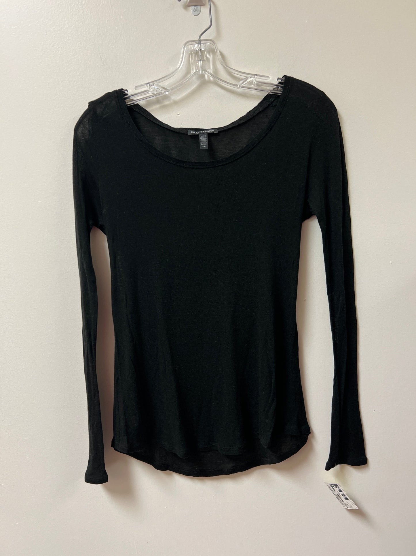 Top Long Sleeve By Eileen Fisher In Black, Size: S