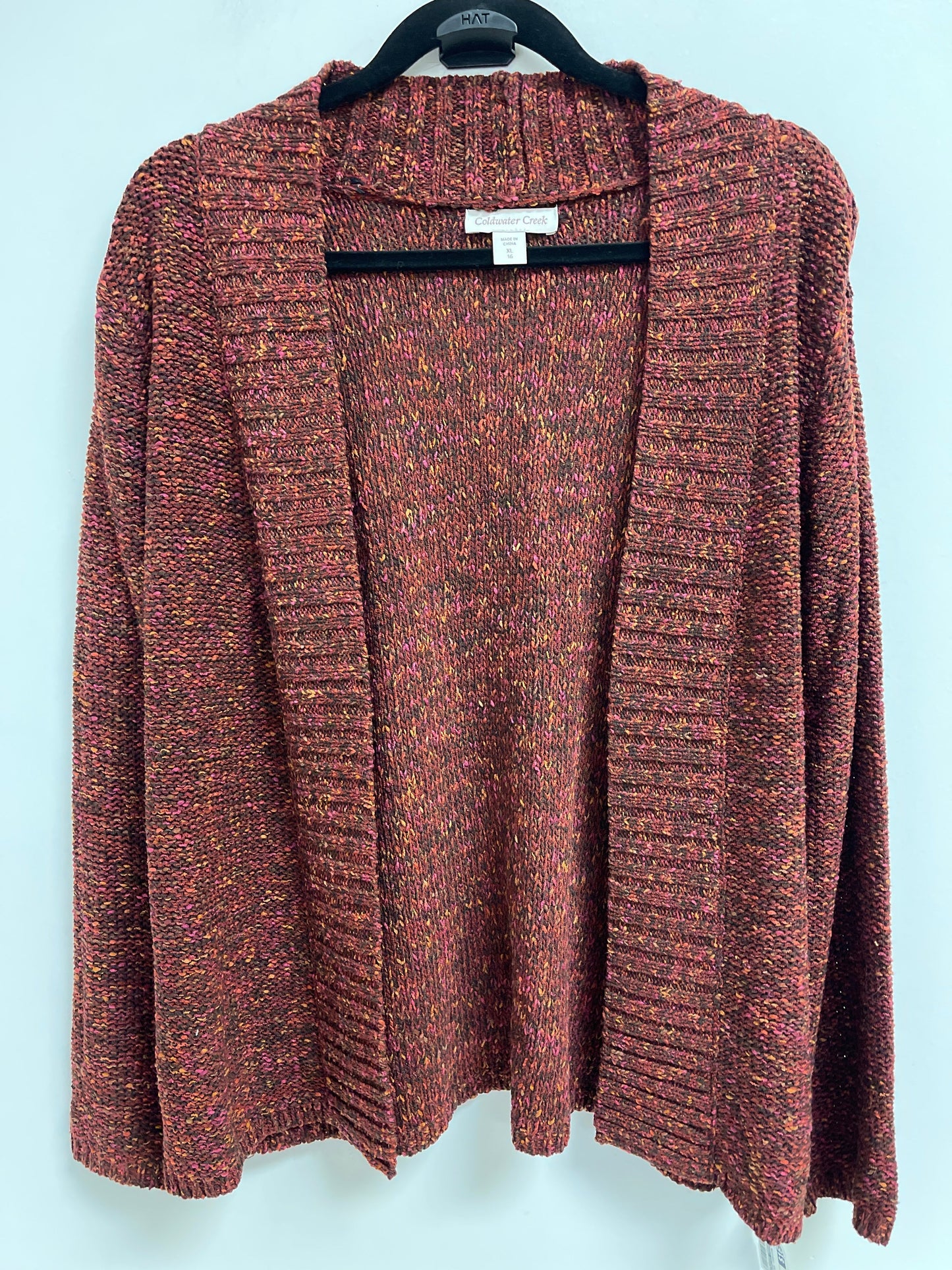 Sweater Cardigan By Coldwater Creek In Red, Size: Xl