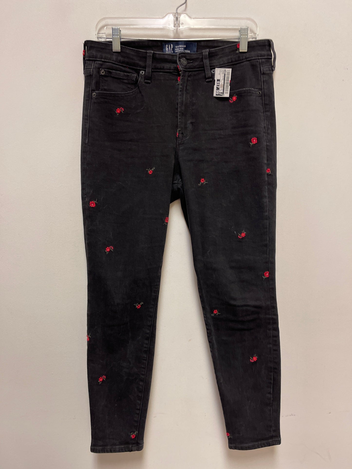 Jeans Skinny By Gap In Black, Size: 12