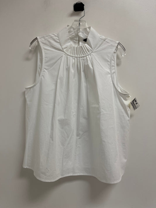 Top Sleeveless By Banana Republic In White, Size: L