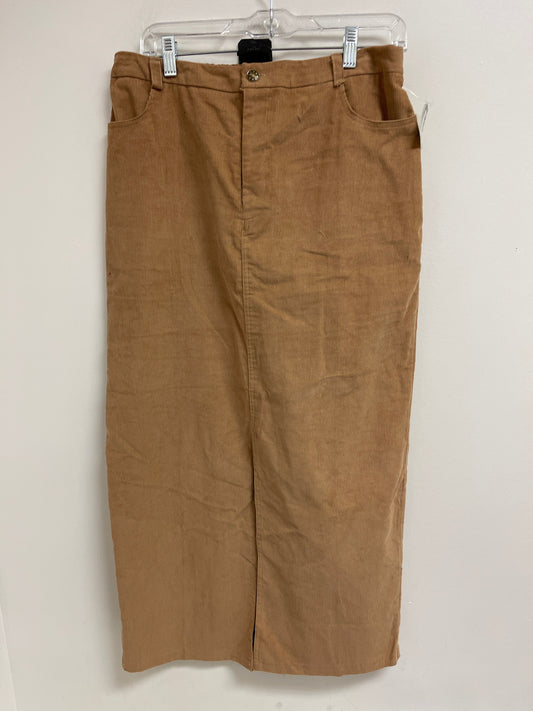 Skirt Maxi By Cmc In Brown, Size: Xl