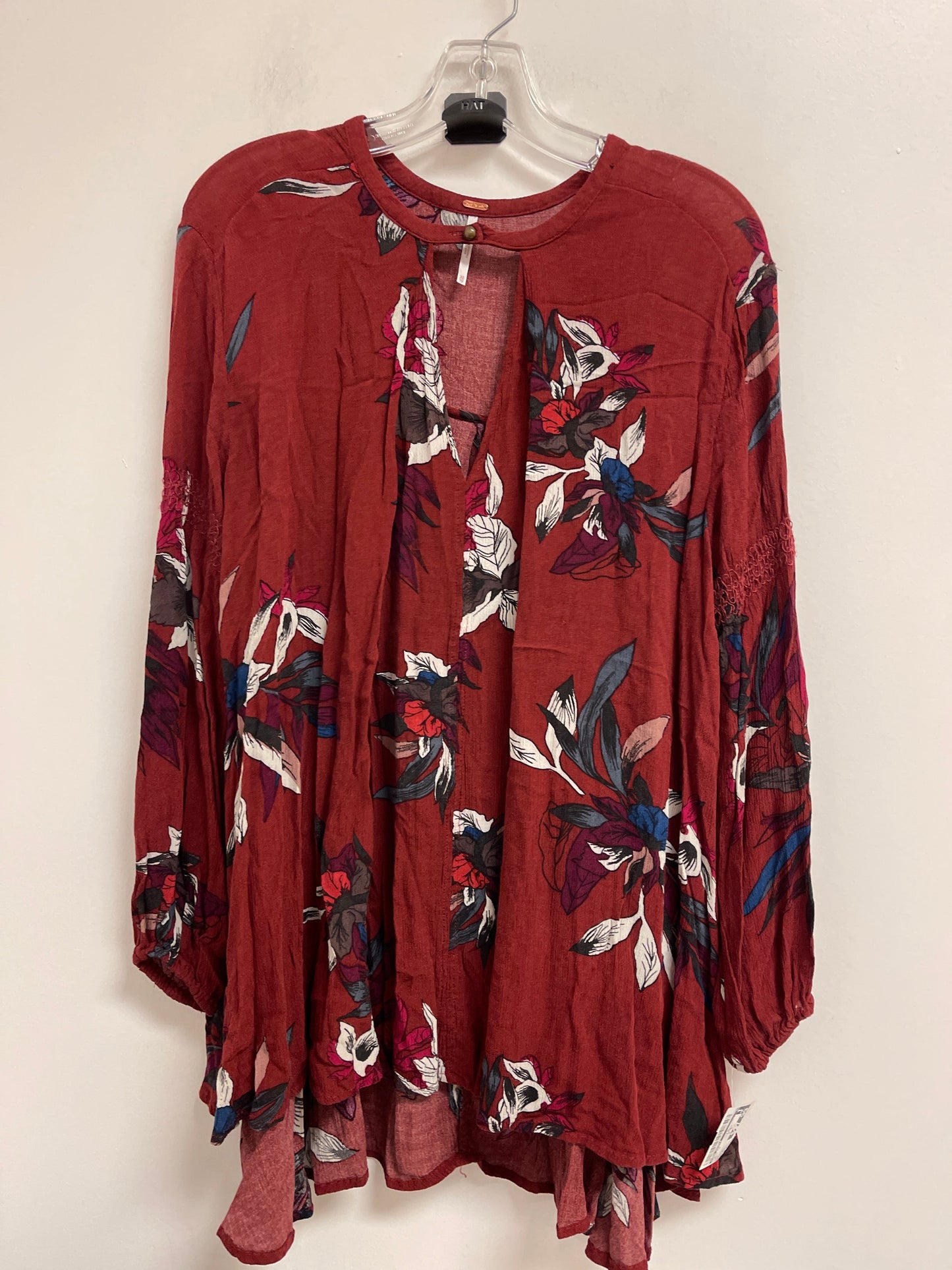 Tunic Long Sleeve By Free People In Red, Size: Xs