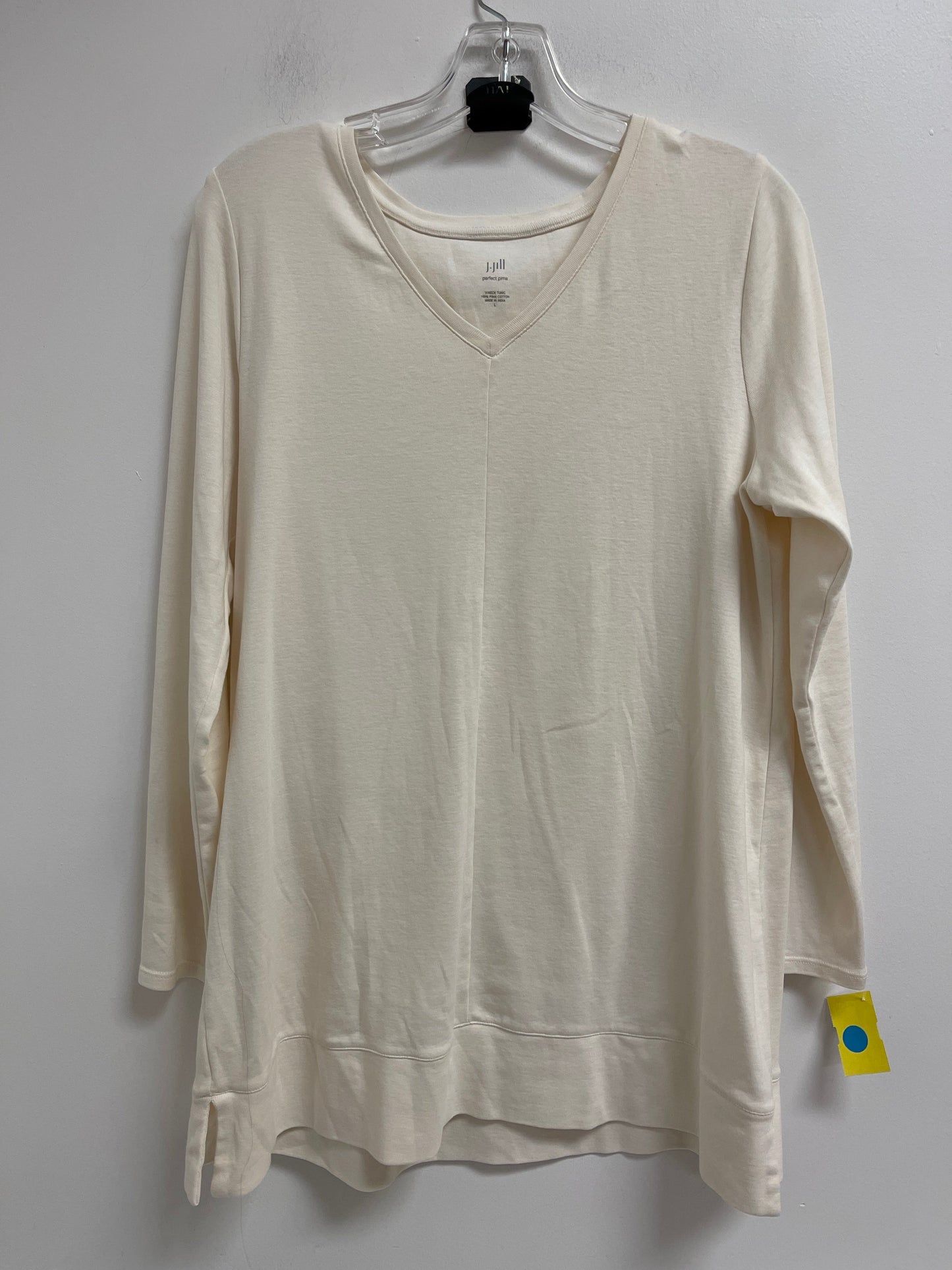 Top Long Sleeve By J. Jill In Cream, Size: L