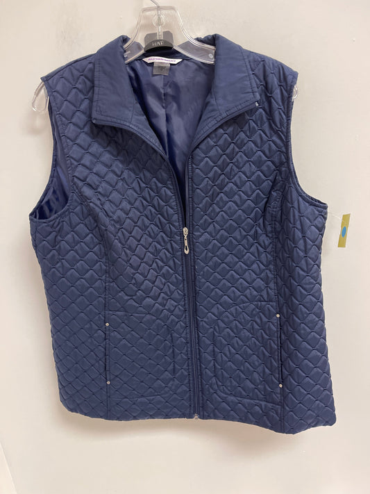 Vest Puffer & Quilted By Allison Daley In Navy, Size: 1x