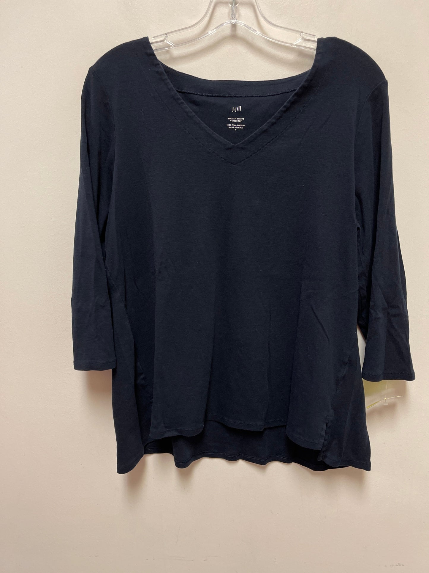 Top Long Sleeve By J. Jill In Navy, Size: L