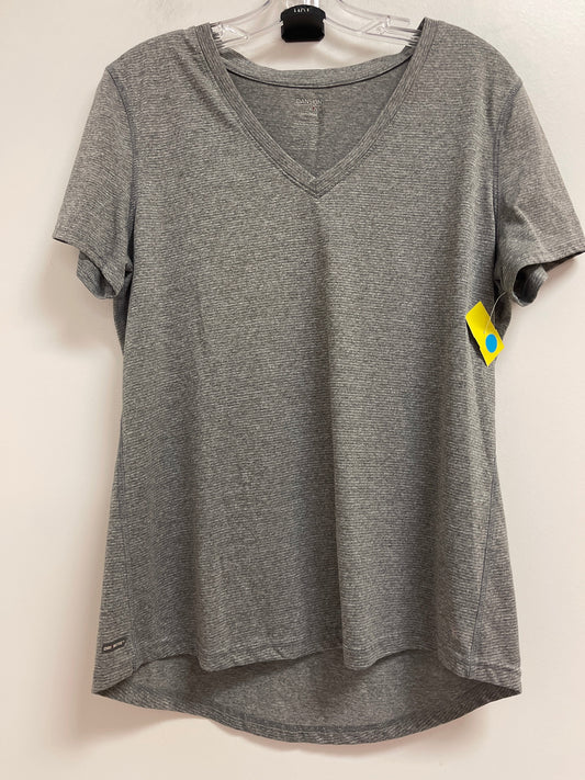 Athletic Top Short Sleeve By Danskin Now In Grey, Size: L