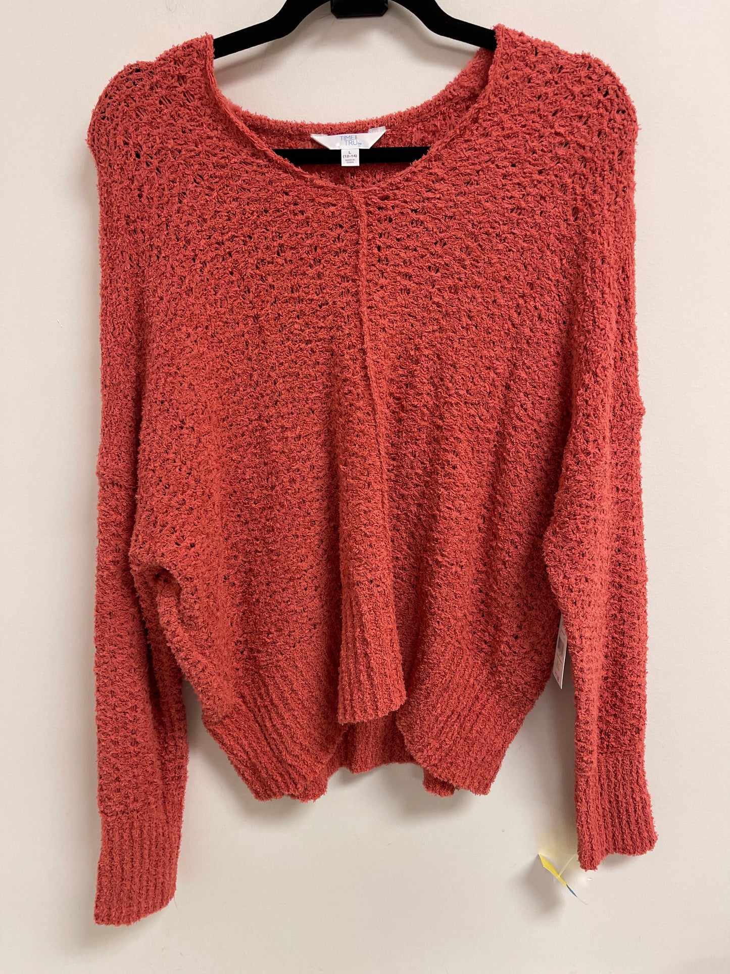 Sweater By Time And Tru In Orange, Size: L