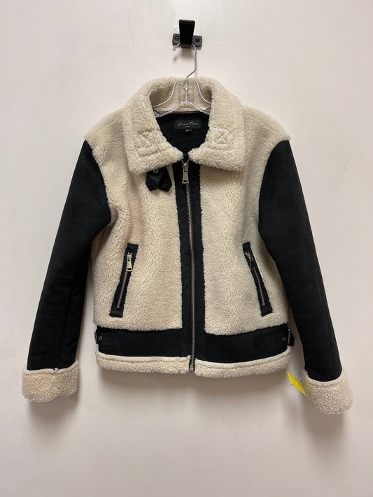 Jacket Faux Fur & Sherpa By Love Tree In Cream, Size: S