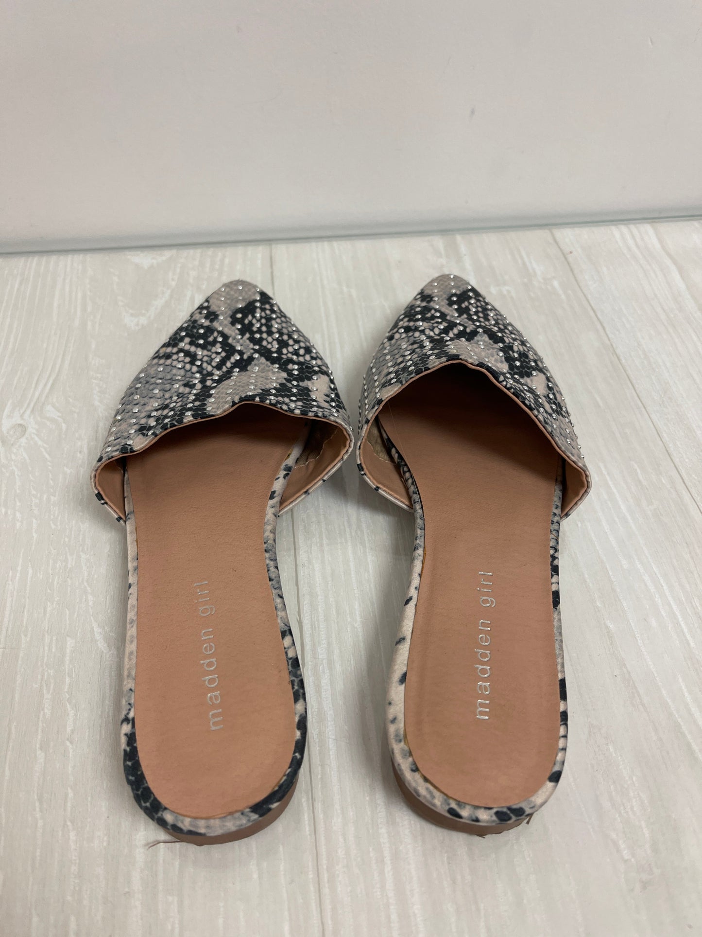 Shoes Flats By Madden Girl In Snakeskin Print, Size: 8