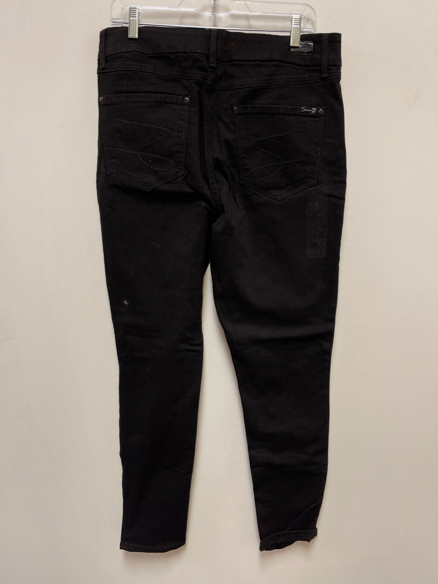 Jeans Skinny By Seven 7 In Black, Size: 12