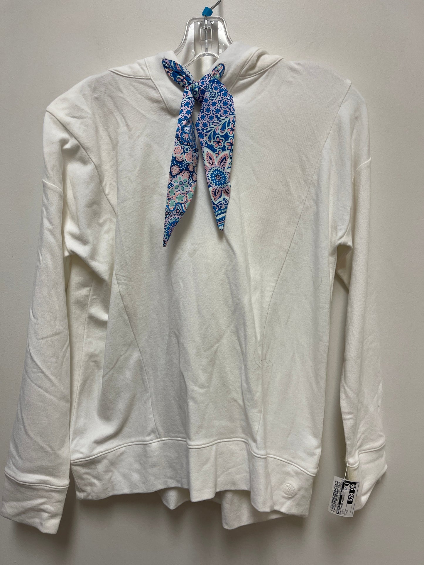 Sweatshirt Hoodie By Talbots In White, Size: S