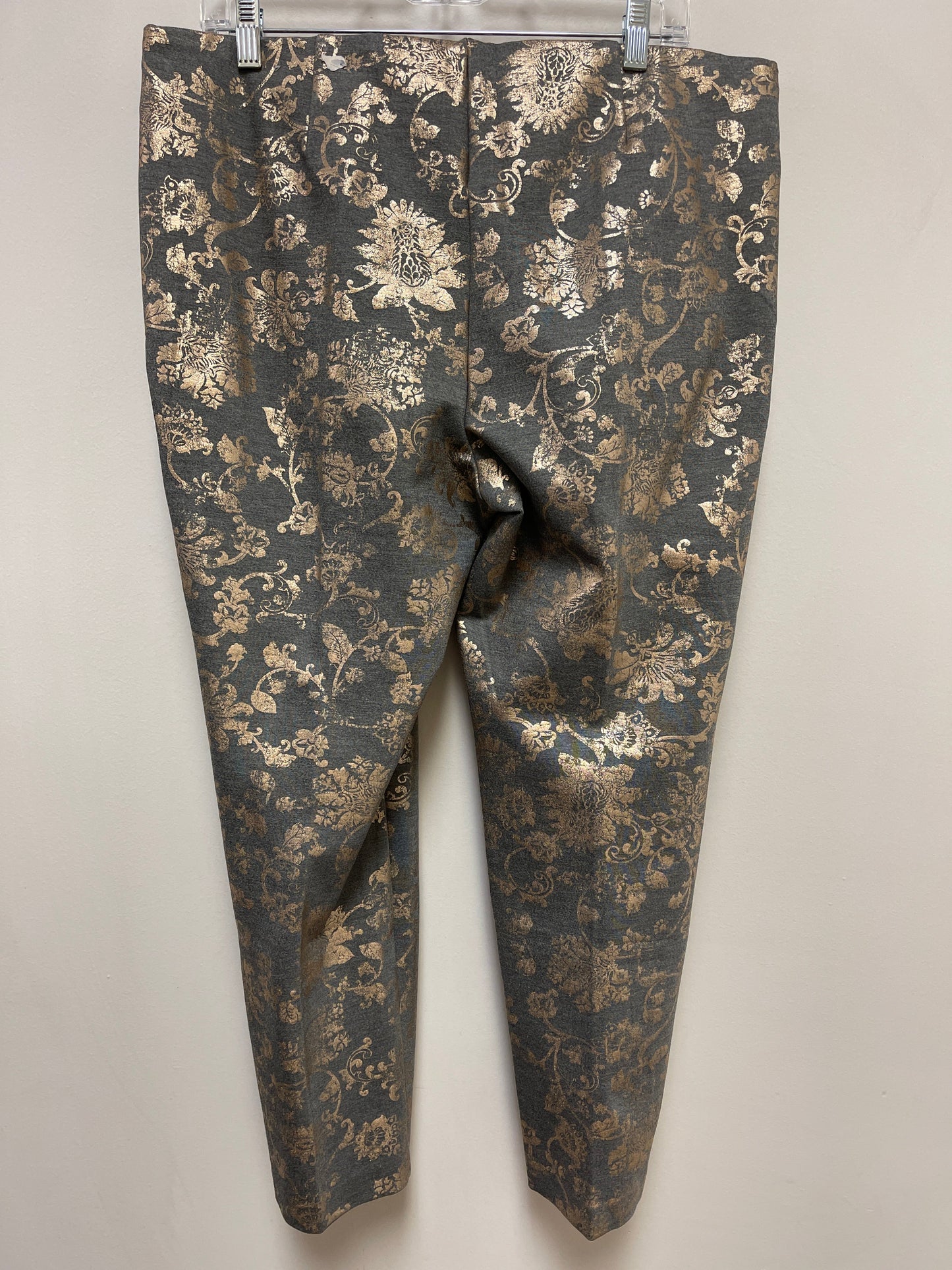 Pants Leggings By Chicos In Gold & Silver, Size: 14